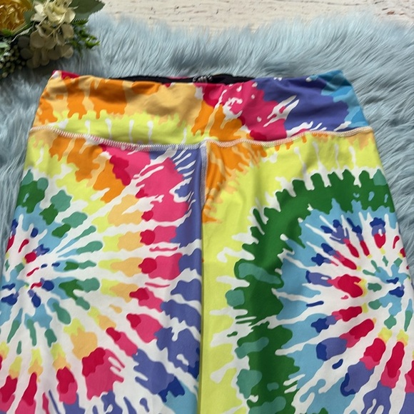 Feed Me Fight Me That 70’s Tie Dye Endurance Leggings sz XL - Picture 3 of 9